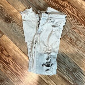 Distressed Light Blue Jeans